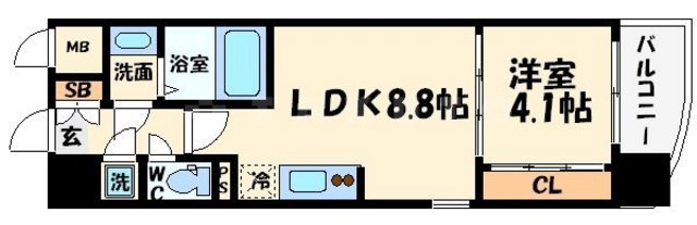 SERENiTE本町エコートの間取り