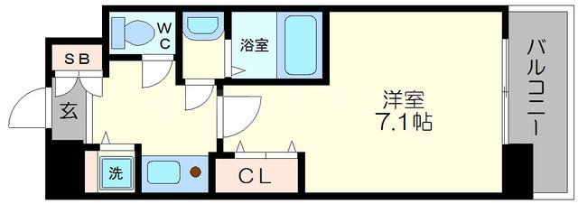 エイペックス心斎橋東の間取り