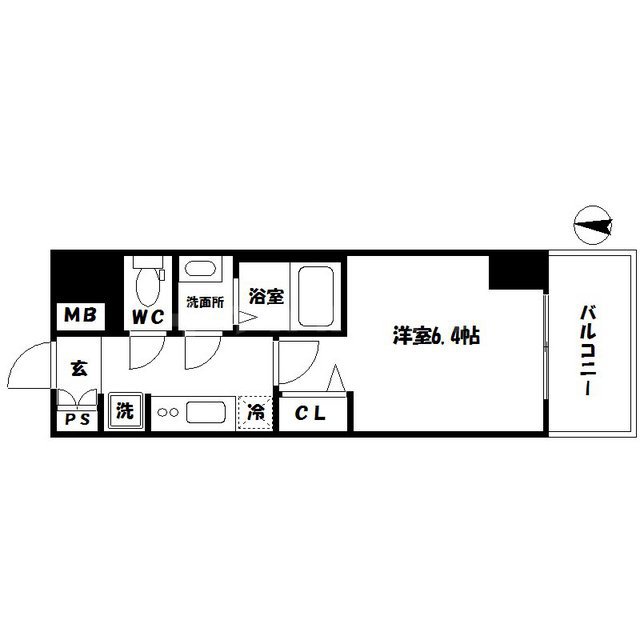 プレサンス難波クチュールの間取り
