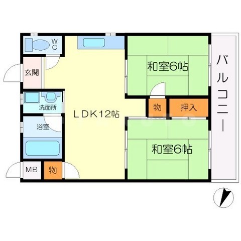 ハイツ最上の間取り