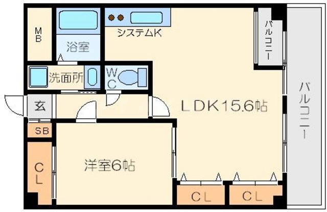 グロワール北江口の間取り