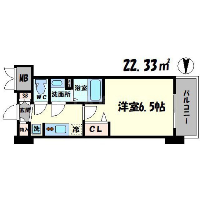 プレサンスOSAKA DOMECITYスクエアの間取り