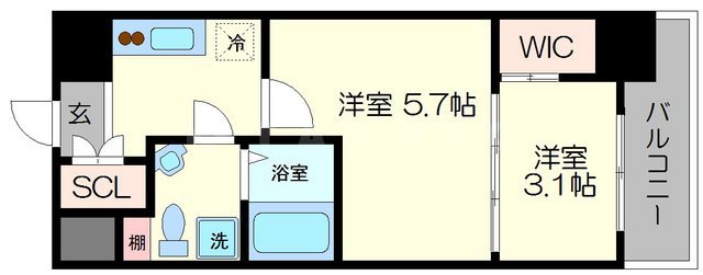 SERENiTE福島sceltoの間取り