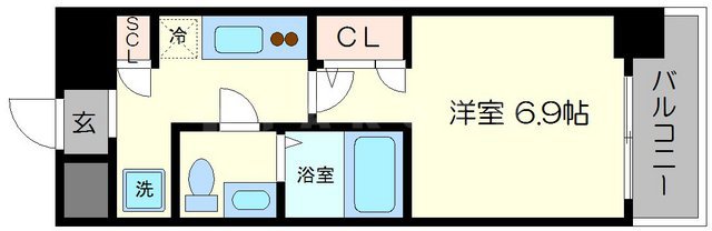 SERENiTE福島sceltoの間取り