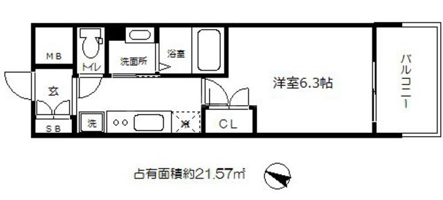 クレストコート靱公園の間取り