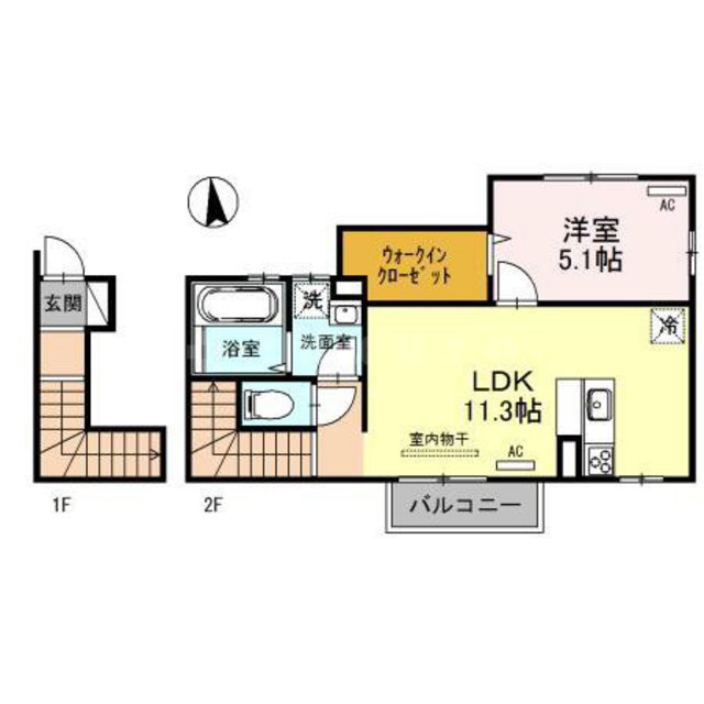 エレノア若竹 A棟の間取り