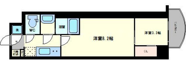 エグゼ難波東の間取り