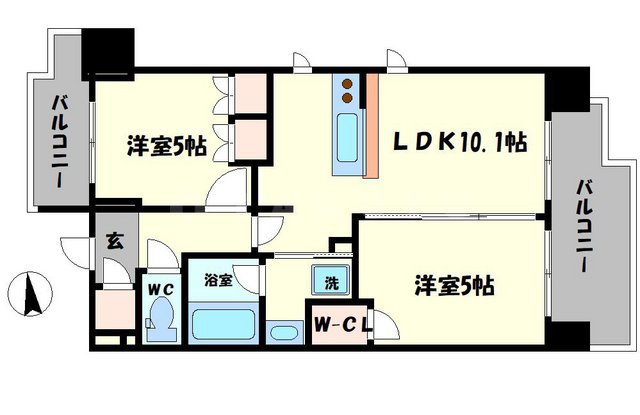 SK RESIDENCES SHINSAIBASHIの間取り