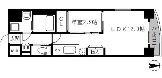 ラ・フォルム本町WESTの間取り