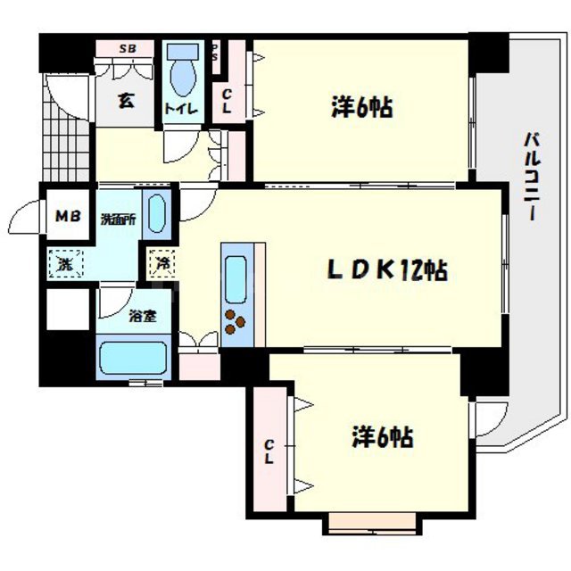 エステムプラザ心斎橋エグゼの間取り