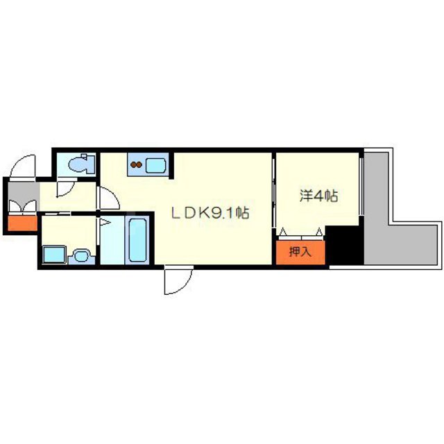 ラクラス堺筋本町の間取り