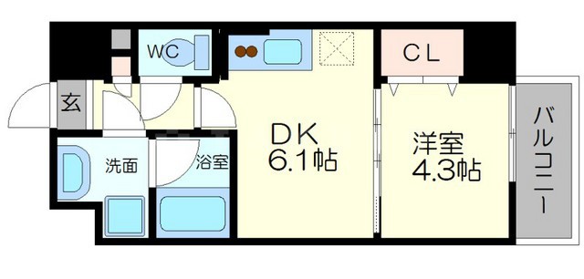 RIDGEガーデン江坂Ⅰの間取り