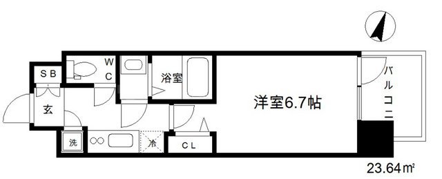 レジュールアッシュ中之島SOUTHの間取り