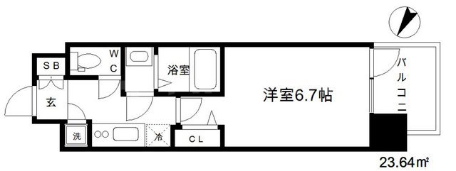 レジュールアッシュ中之島サウスの間取り