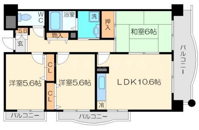 インペリアル上新庄の間取り