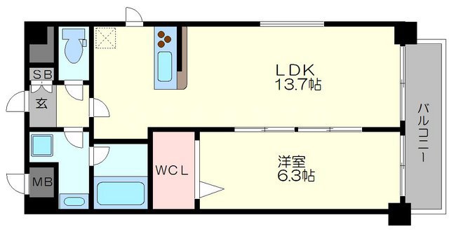 プラシード新町の間取り