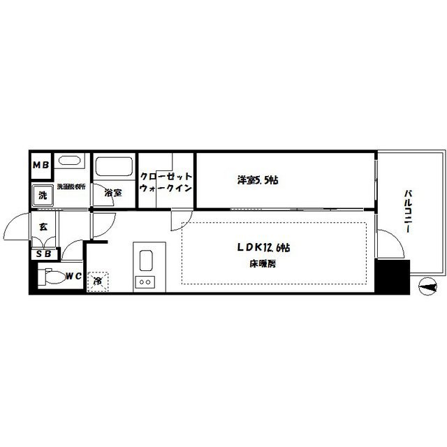 プレサンス心斎橋ニストの間取り