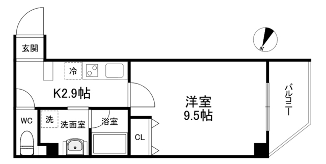 レクラン放出東の間取り