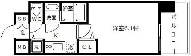 プレサンス京町堀ノースの間取り