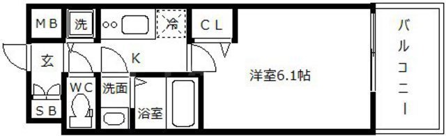プレサンス京町堀ノースの間取り