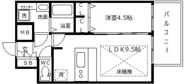 プレサンス京町堀ノースの間取り