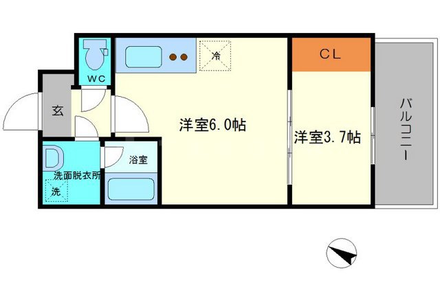 プロスパー江坂479の間取り