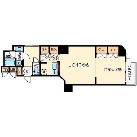 南堀江アパートメントグランデの間取り
