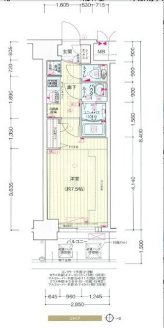 プレサンス堺筋本町センティスの間取り