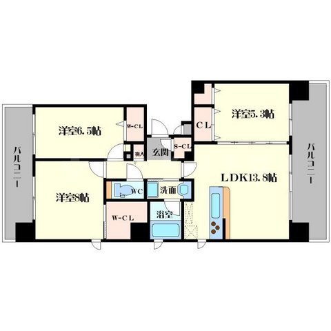 ブルーメ広芝の間取り