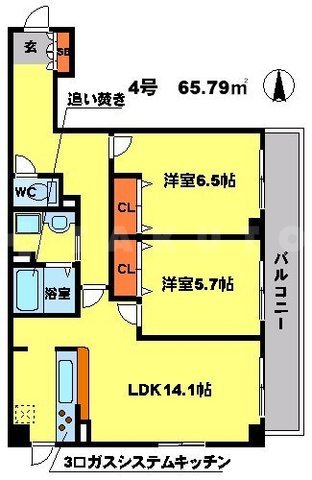 コンフォート緑地の間取り