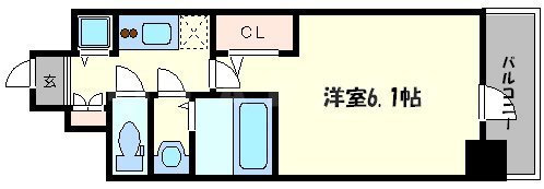 エスリード松屋町SOUTHの間取り