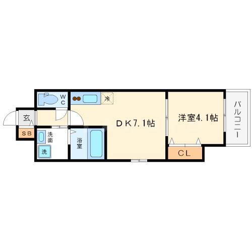 ドゥーエ立売堀の間取り