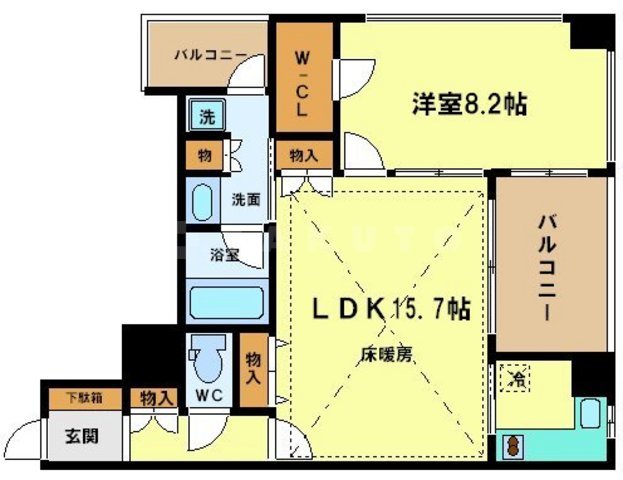 アルグラッド ザ・タワー心斎橋の間取り
