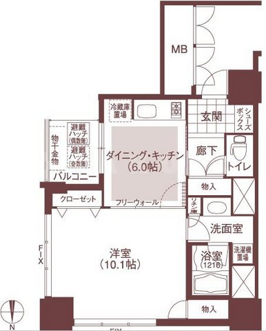 アルグラッド ザ・タワー心斎橋の間取り