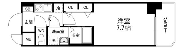 S-RESIDENCE堺筋本町Unoの間取り