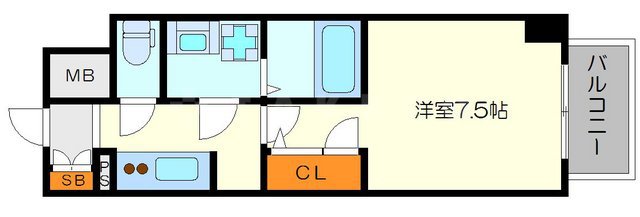 S-RESIDENCE江坂Alegriaの間取り