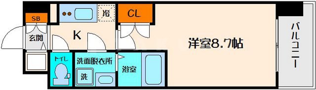 WGB江坂の間取り