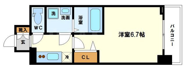 エスリード阿波座レジデンスの間取り