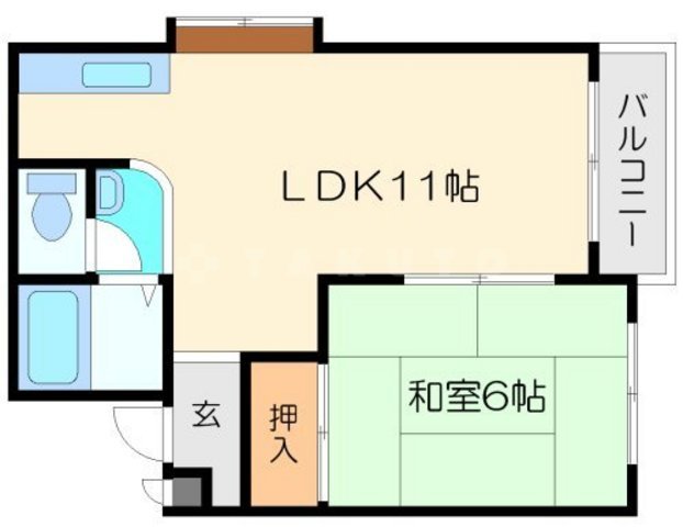 豊二ハイツの間取り