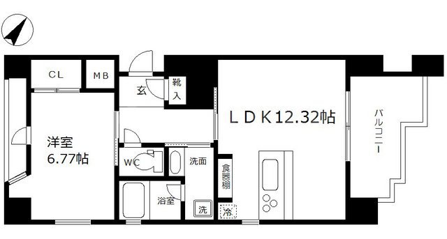 SHUNKI江戸堀の間取り