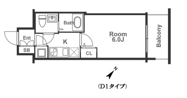 アドバンス西梅田ラシュレの間取り