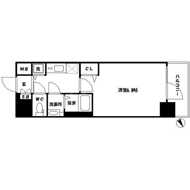 プレサンス立売堀パークシティの間取り