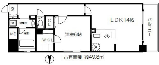 Ocean松屋町の間取り