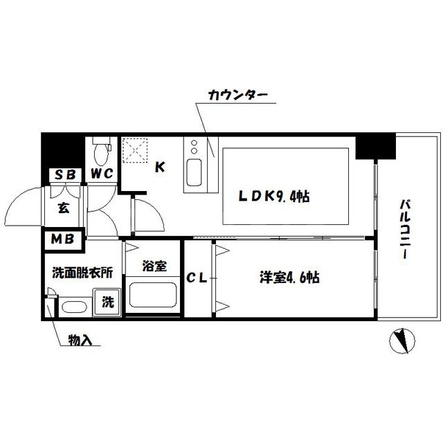 プレサンス立売堀パークシティの間取り