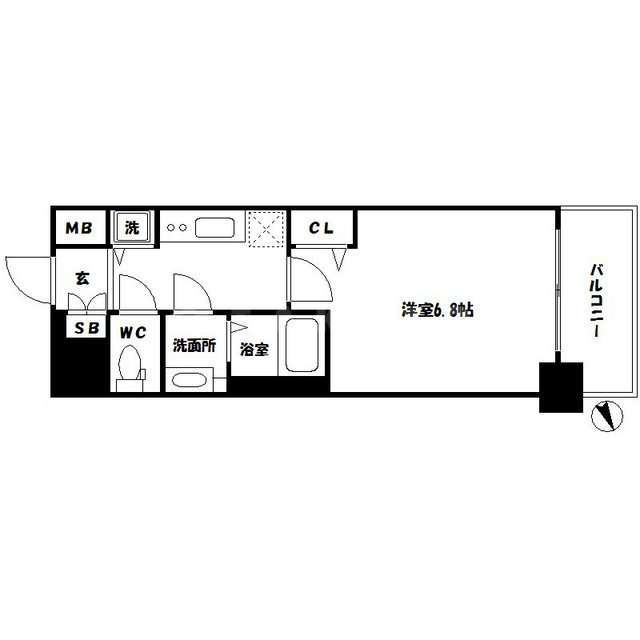 プレサンス立売堀パークシティの間取り