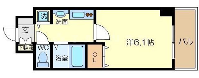 プレサンス心斎橋ザ・スタイルの間取り