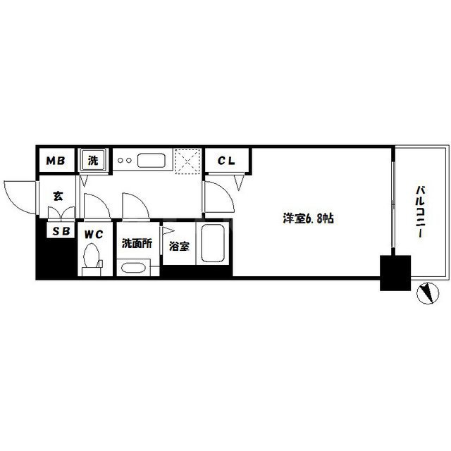 プレサンス立売堀パークシティの間取り