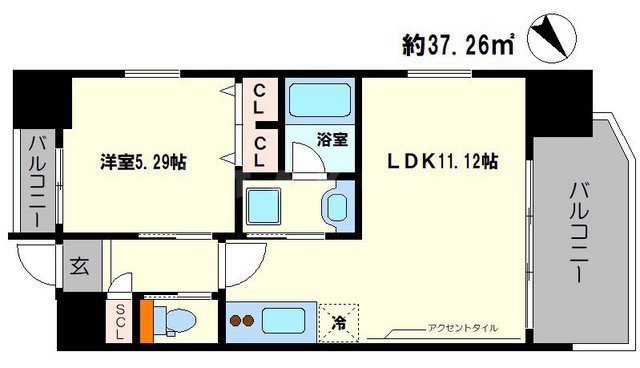 プレジオ吹田の間取り