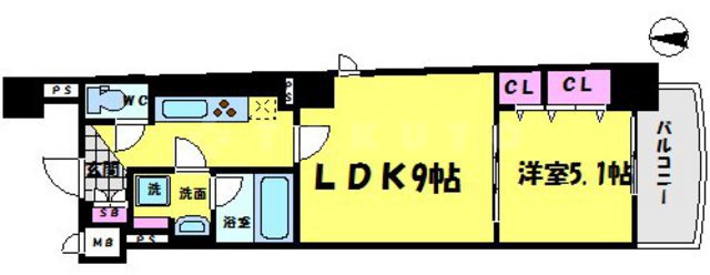 リ・フォルーチェ大阪城の間取り