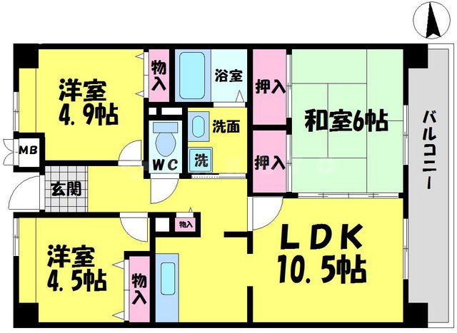 フルール鶴見緑地の間取り